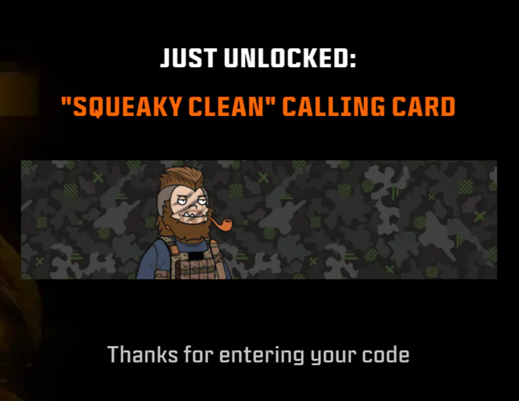 RARE: ANIMATED Squeaky Clean Dr Squatch Calling Card