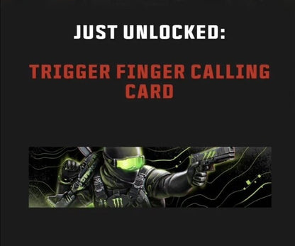 HIGHLY EXCLUSIVE: Monster Energy Trigger Finger Calling Card