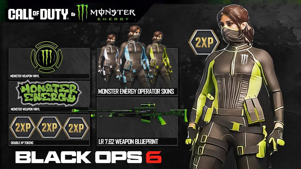 ALL Black Ops 6 x Monster Energy Rewards Pack + BONUS DOUBLE XP